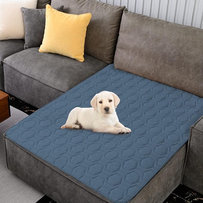 Waterproof and Non-Slip Dog Bed Cover and Pet Blanket Sofa Pet Bed Mat ,car Incontinence Mattress Protectors Furniture Couch Cover for Most Cats Dogs Pets(30x70- Navy