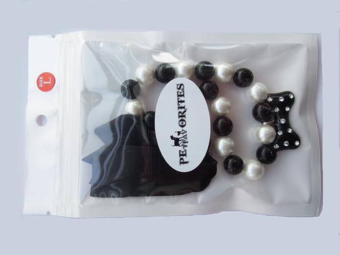 Fancy Diamond Pearl Dog Necklace Collar Jewelry with Bling Rhinestones Bone Charm for Pets Cats Small Dogs Girl Teacup Chihuahua Yorkie Clothes Costume Outfits Accessories