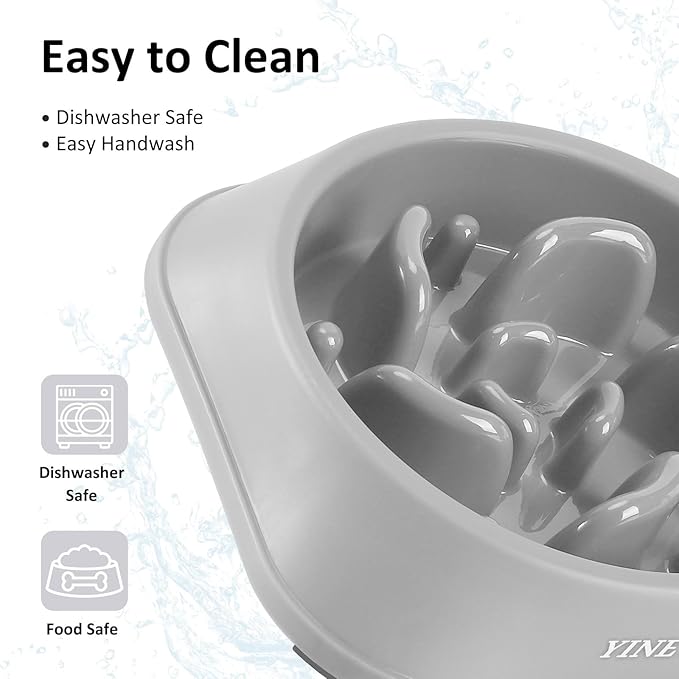 2Pcs Slow Feeder Dog Bowls Large Breed