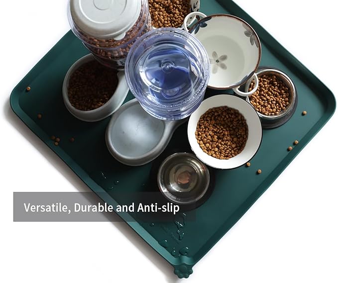 Hoki Found XX-Large Silicone Pet Food Mats Tray