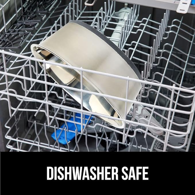 Gorilla Grip Stainless Steel Metal Dog Bowl Set of 2 6 Cups (48 fl