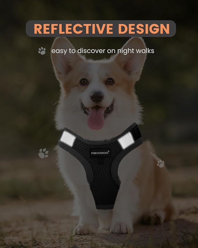 FAYOGOO Service Dog Vest for Medium Breed 6PCS Removable