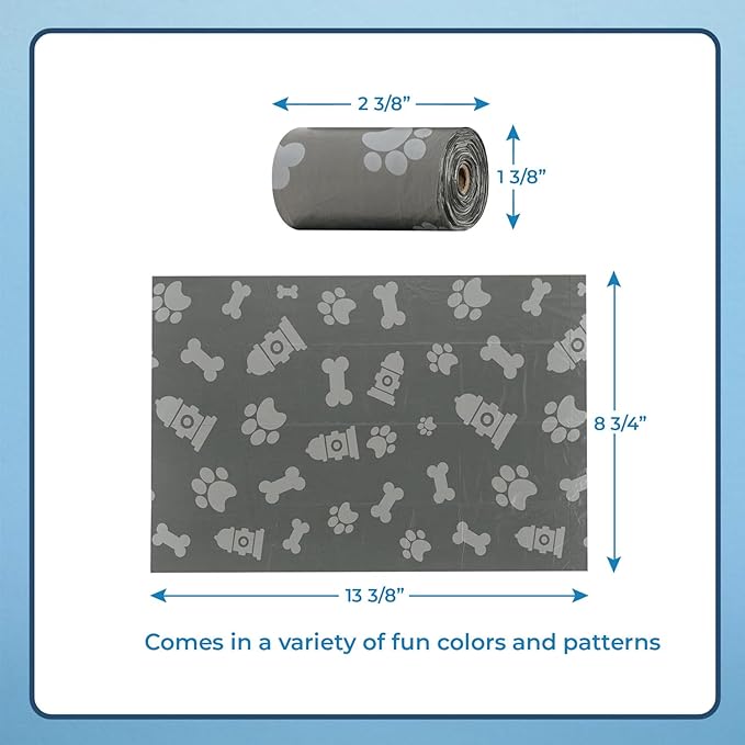 Best Pet Supplies Dog Poop Bags (150 Bags) for Waste Refuse Cleanup