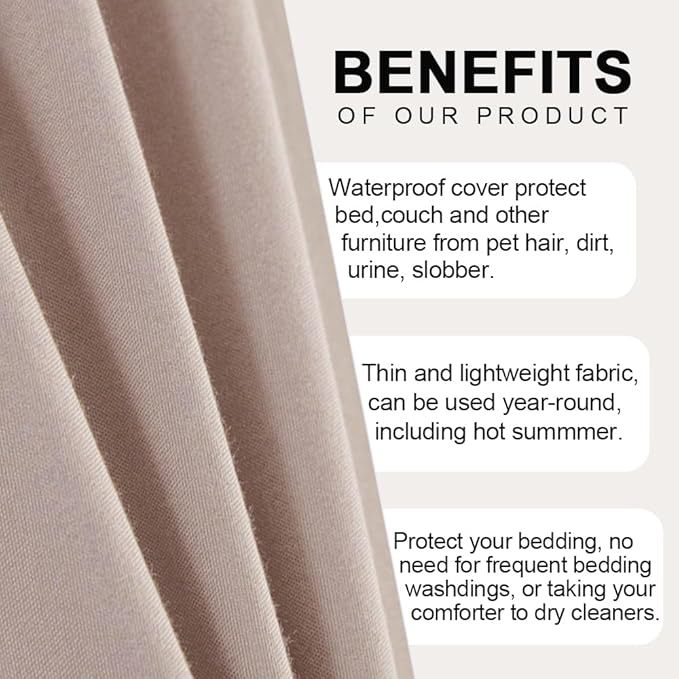 DUJUIKE Waterproof Bed Cover for Dog and Cats 100% Waterproof 78 * 90 inch,