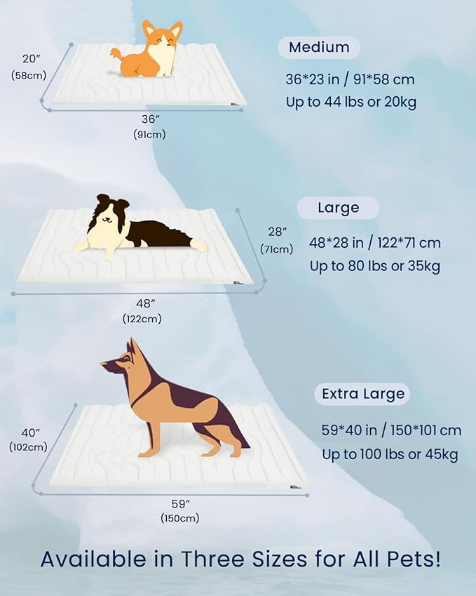ZonLi Dog Cooling Mat 48" x 28"Medium, Cooling
