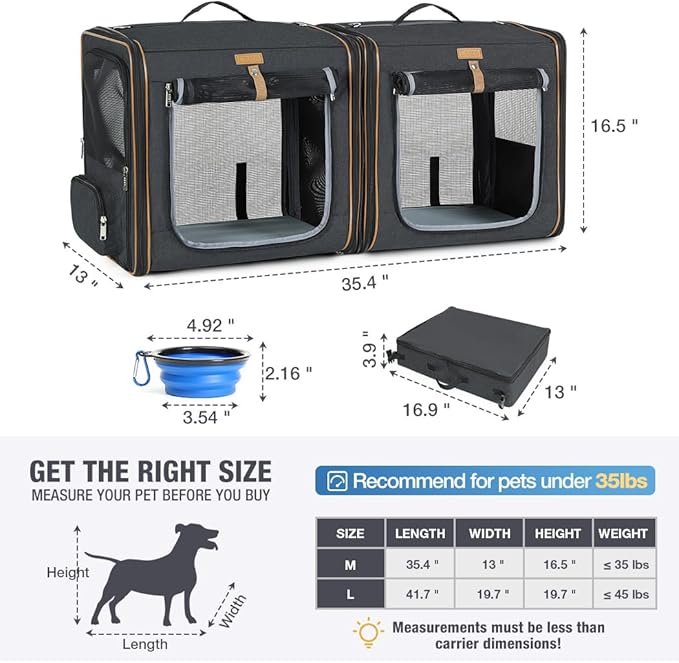 Lekereise 2-in-1 Cat 35 Lbs, (17.7"*2)*16.5"*13" Car