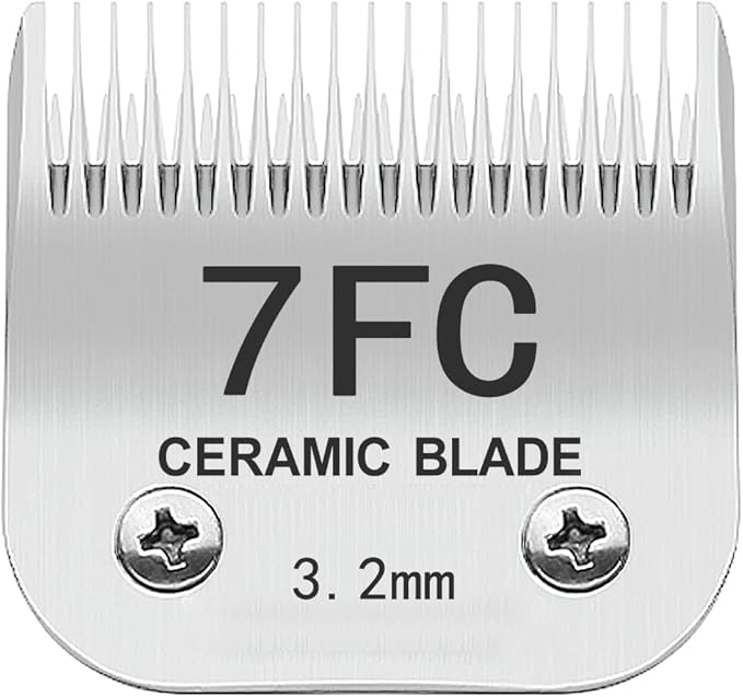 TRAH 7FC Blade Dog Grooming Clipper Replacement Blades Compatible with Andis Dog Clippers A5, Wahl Blade,Size-7FC, 1/8-Inch (3.2mm) Silver