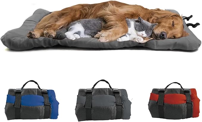 YOFANG Outdoor Travel Dog Bed Waterproof and Anti-Slip 1600D Nylon Cage,Grey,36"x25"