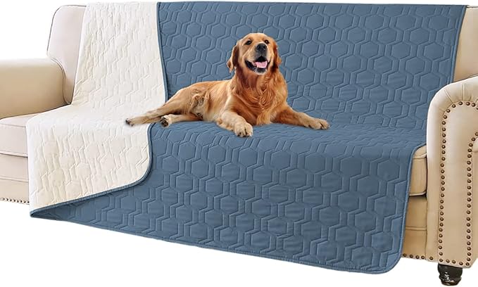 Waterproof and Non-Slip Dog Bed Cover and Pet Blanket Sofa Pet Bed Mat ,car Incontinence Mattress Protectors Furniture Couch Cover for Most Cats Dogs Pets(52x82- Navy