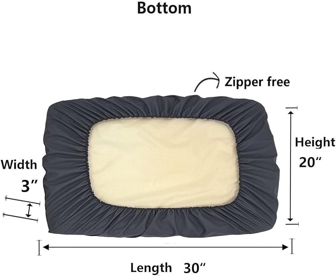 Waterproof Dog Bed Slip Cover 30 x 20