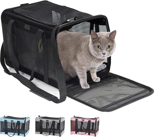 Gorilla Grip Airline Travel Cat Carrier Bag Up to 15 Lbs