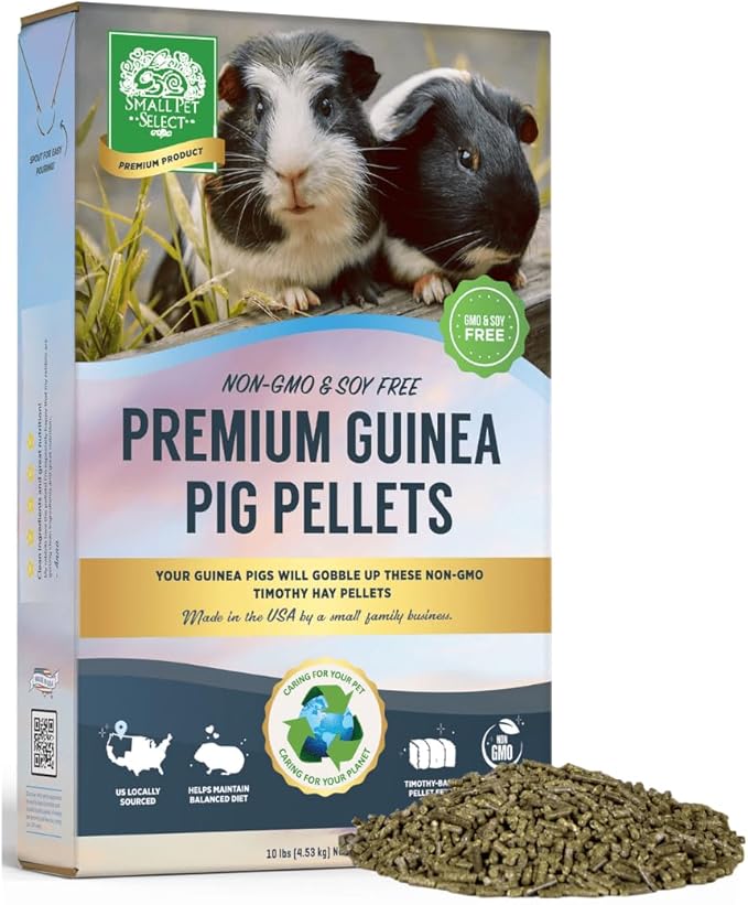 Small Pet Select-Premium Guinea Pig Pellet Food 10lb, Green (10lbgpnongmo)