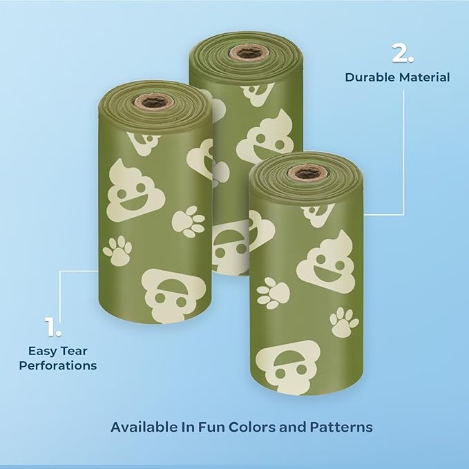 Best Pet Supplies Dog Poop Bags (240 Bags) for Waste Refuse Cleanup