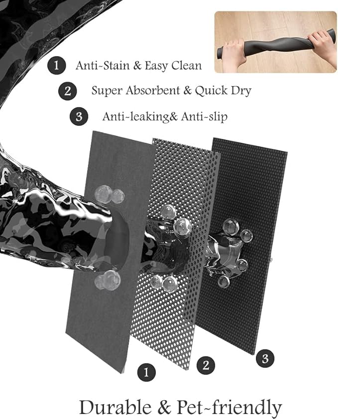Pet Feeding Mat-Absorbent Dog Mat for Food and