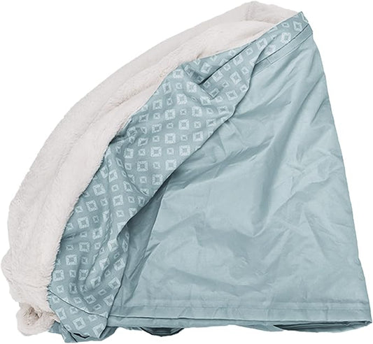 Furhaven Replacement Donut Dog Bed Cover Plush & Diamond Print Calming Cuddler