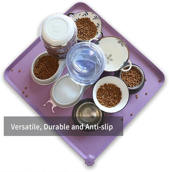 Hoki Found XX-Large Silicone Pet Food Mats Tray