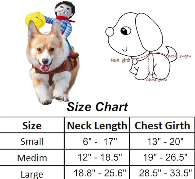 T2Y Cowboy Rider Dog Costume