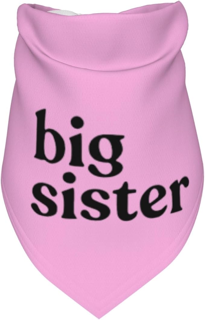 Big Sister Dog Bandana,Baby Announcement Dog Bandana,Gender Reveal,Pet Scarf, Pet Accessories for Photo Props Accessories (pink)
