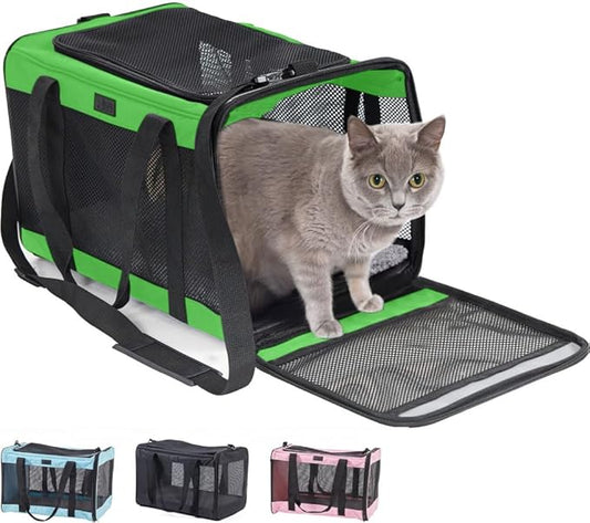 Gorilla Grip Airline Travel Cat Carrier Bag Up to 15 Lbs
