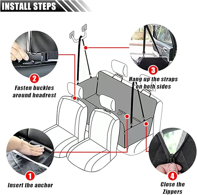 Dog Car Seat Cover 600D Reliable 1)