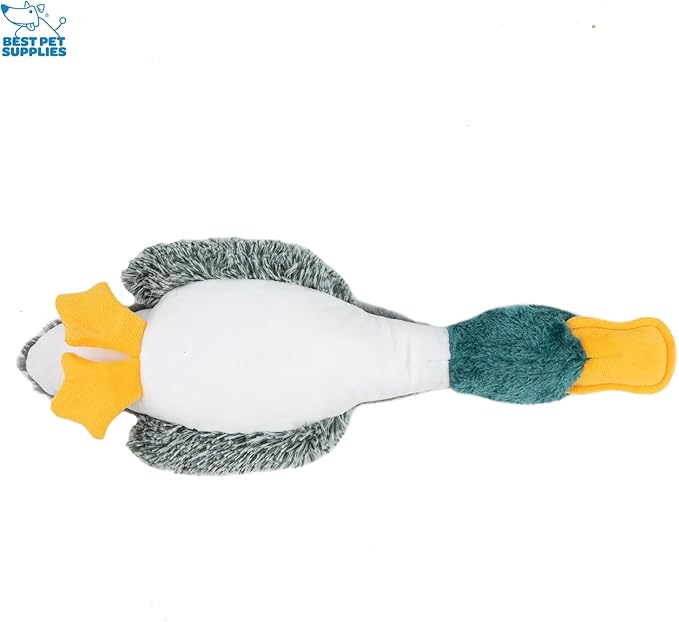 Best Pet Supplies Interactive Mallard Mates Dog Toy with Crinkle and Squeaky Enrichment for Small and Medium Breed Puppies or Dogs