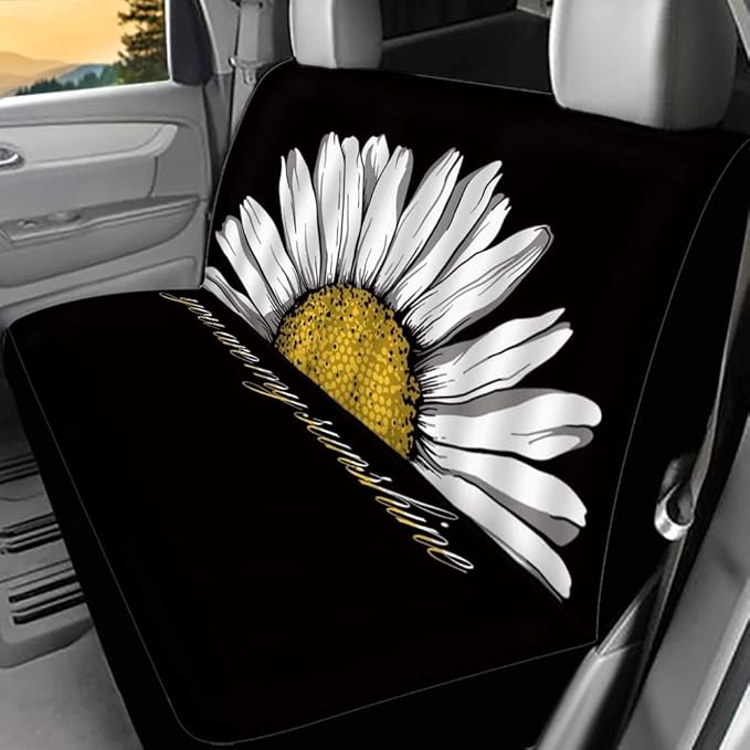 Tupalatus Daisy Print Womens Car Back Seat Covers Decoration 2