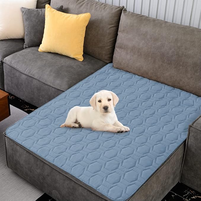 Waterproof and Anti-Slip Dog Bed Cover and Pet Blanket Sofa Pet Bed Mat car Incontinence Mattress Protectors Furniture Couch Cover for Most Cats Dogs Pets(40x50-Stoneblue)