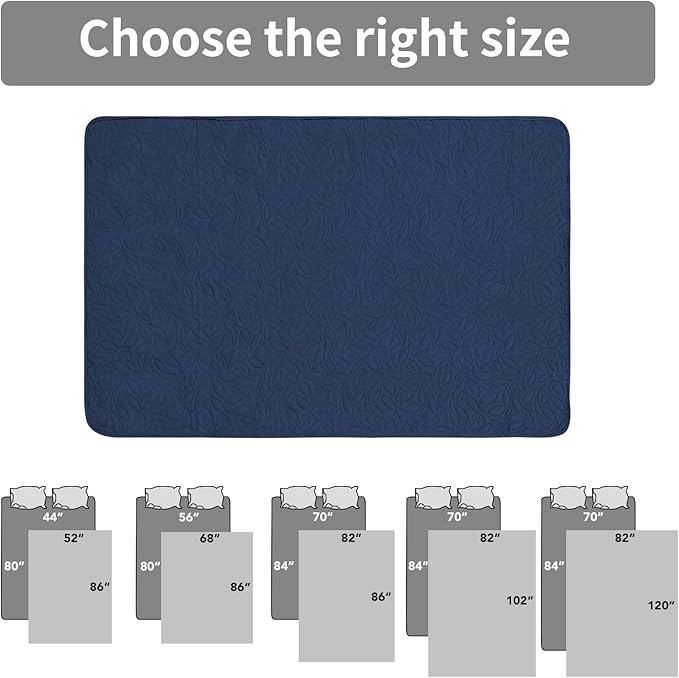 Easy-Going Waterproof Dog Bed Cover Reversible Leak Proof Pet Blanket Replacement Mat for Furniture Washable Couch Cover Sofa Cover for Dogs Cat(82x120 Inch