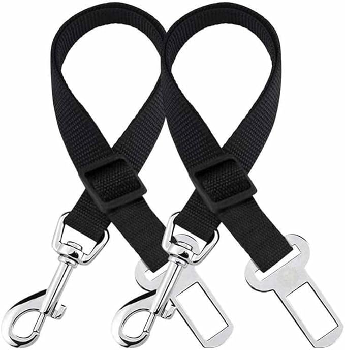 Generic 3 Pcs Adjustable Pet Dog Cat Safety Leash Car Vehicle Seat Belt Harness Seatbelt Universal Pet Safety Belt