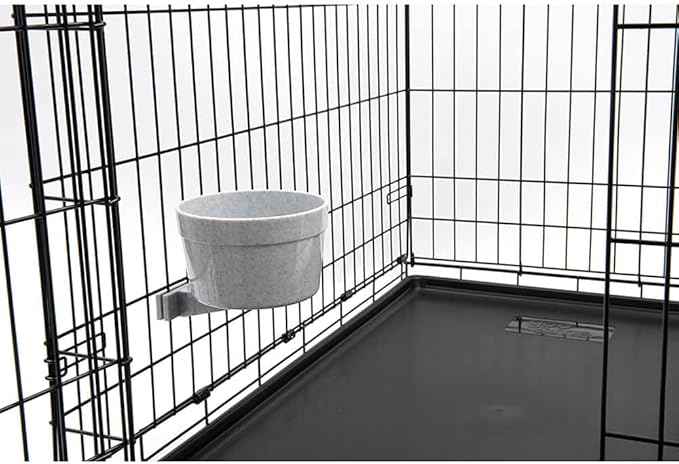 Lixit Quick Lock Removable Dog Kennel Bowls for Wire and Soft Sided Crates (40oz Wire Crate