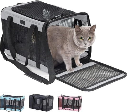 Gorilla Grip Airline Travel Cat Carrier Bag Up to 15 Lbs