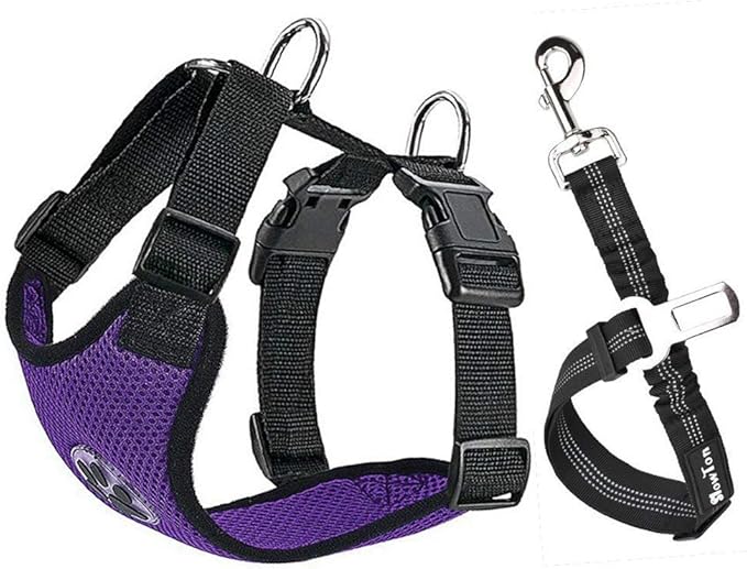 SlowTon Dog Seat Belt Harness for Car