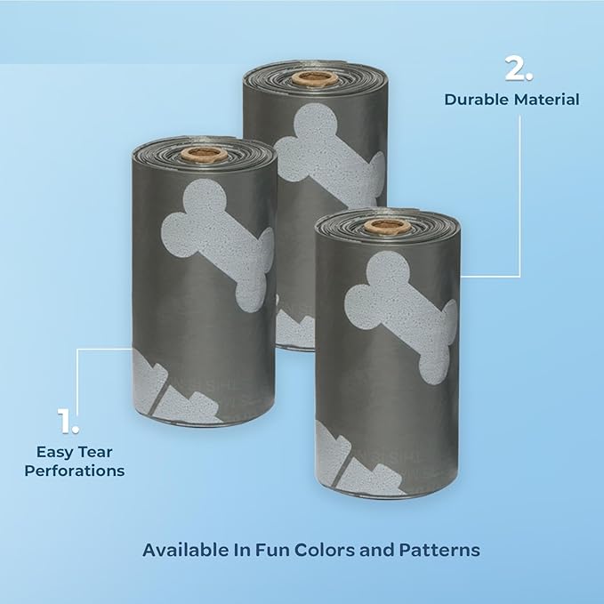 Best Pet Supplies Dog Poop Bags (150 Bags) for Waste Refuse Cleanup