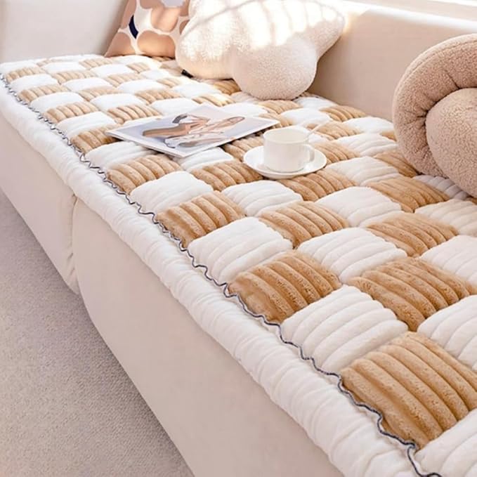 Washable Pet Bed Couch Cover,Funny Cat Mat Sofa Cover,Anti-Slip Dog Bed Sofa Cover,Pet Friendly Sofa Cover for Large Dogs (Light Coffee 70x150 cm/28 59in)
