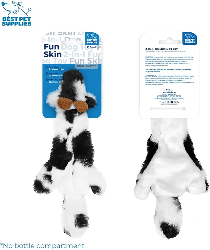 Best Pet Supplies 2-in-1 Stuffless Squeaky Dog Toys with Soft