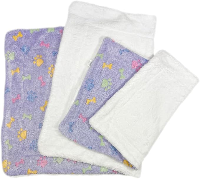 Klippo Double Layered Ultra Plush Dog/Puppy Blanket/Mat/Padding/Cover/Throw/Spread (Bones/Paws