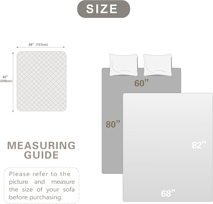 Waterproof Dog Bed Cover 68"x82")