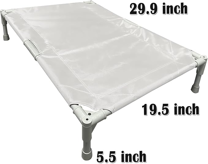 Love&go Elevated Dog Bed with Metal Frame (Medium-29.9x19.5x5.5 inch,