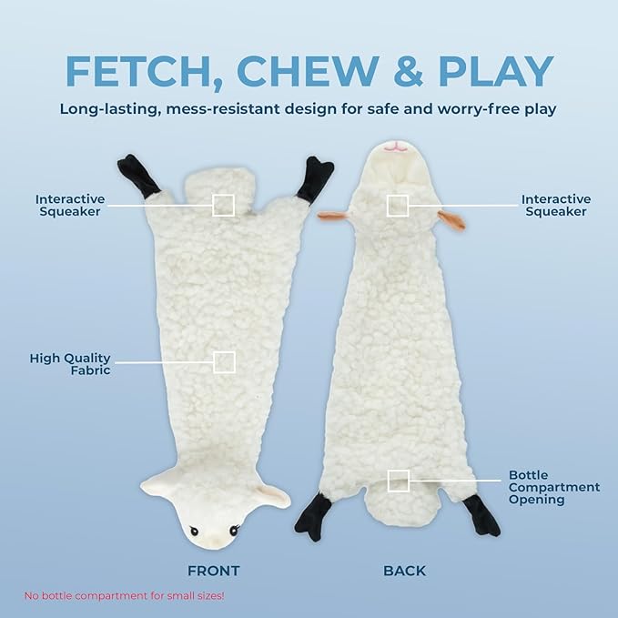 Best Pet Supplies 2-in-1 Stuffless Squeaky Dog Toys with Soft