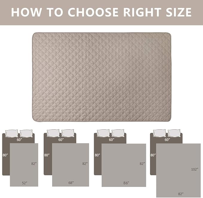 SPXTEX Dog Bed Cover Washable Pee Pads Dog Blankets for Puppy Large Dog Cat 1 Piece(82"x82",Beige)