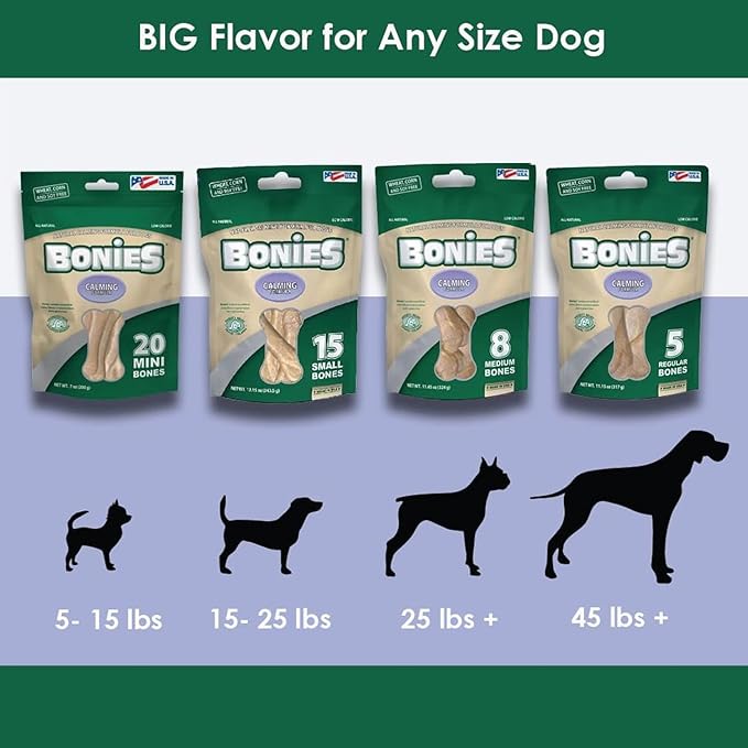 Bonies Natural Calming Formula Medium-Sized Single Bone 8 Bones
