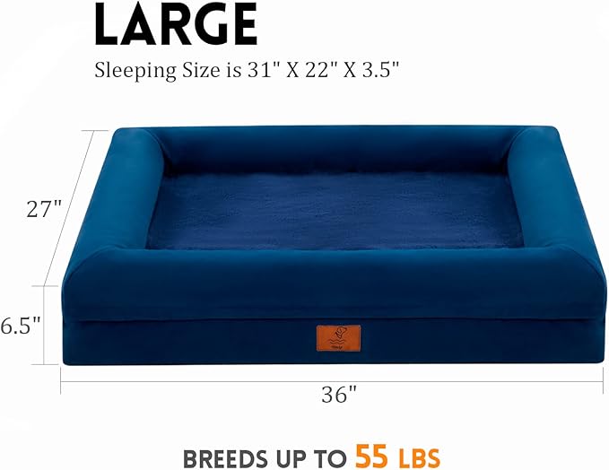 Large Dog Bed 4-Sides Removable