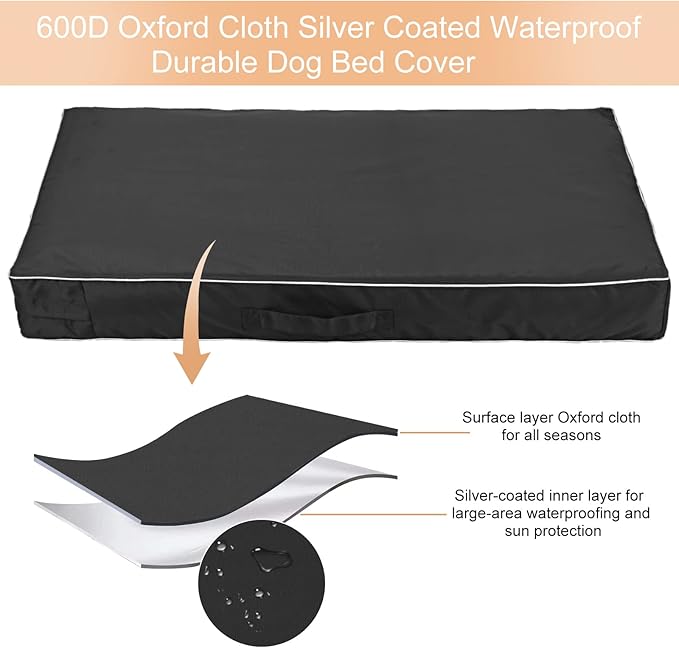 Chinchilla Waterproof Heavy Dog Bed Cover Washable
