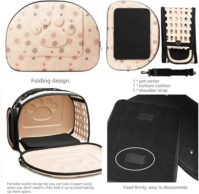 Pet Bag Outdoor Portable Pet Breathable Shoulder Bag Handbag Space EVA Cats Dogs Backpack Folding Travel Shoulder Bag Cats Dogs (Gray