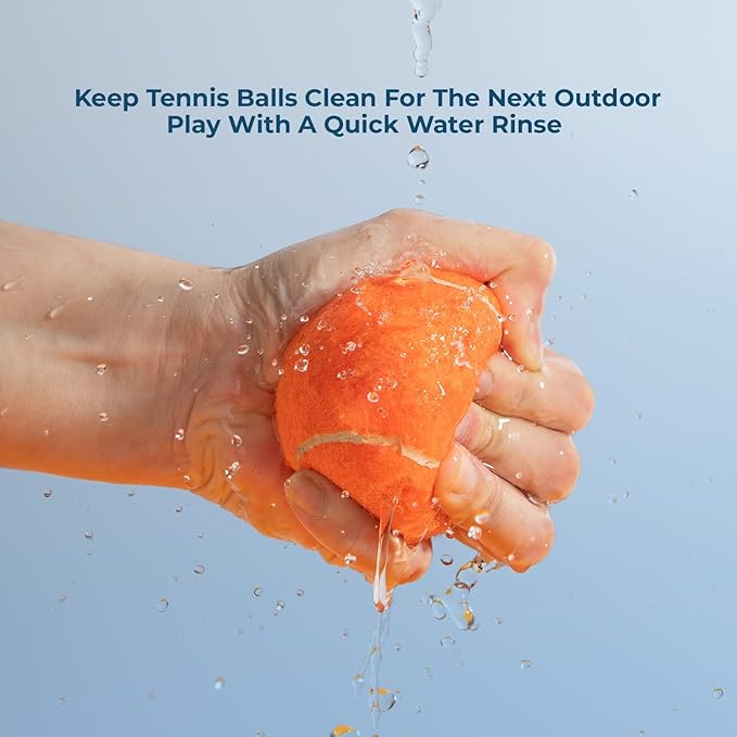 Best Pet Supplies Squeaky Tennis Toys for Dogs 8-Pack, Heavy-Duty