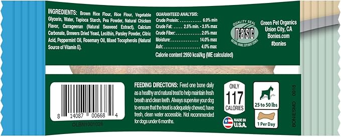 Bonies Natural Breath and Dental Formula Medium-Sized Single Bone 1 Bone