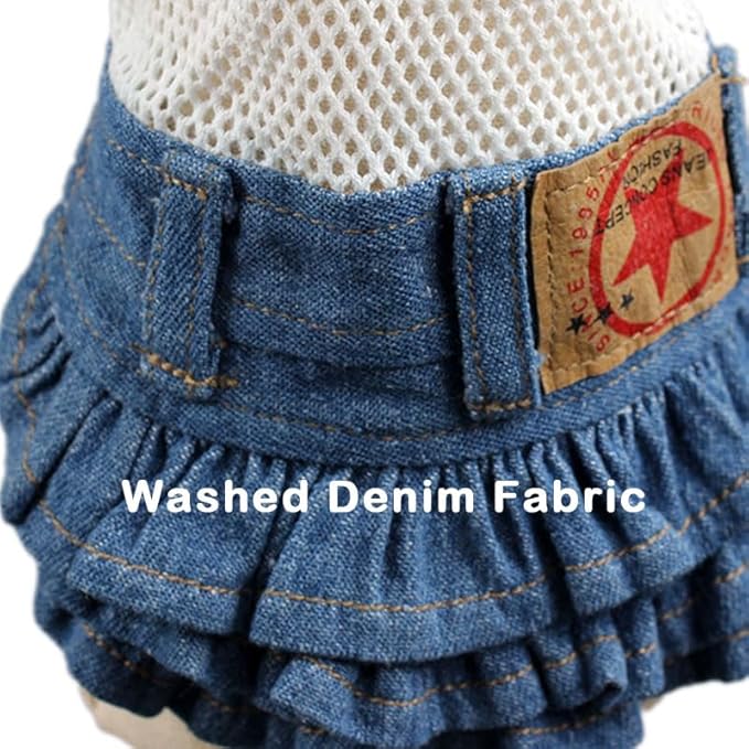 Pet Dog Clothes for Small Dogs Girl,Puppy Dog Dress,Fashion Comfortable Dog and Cats Vest, Spring Summer Pet Apparel(Blue,Small)