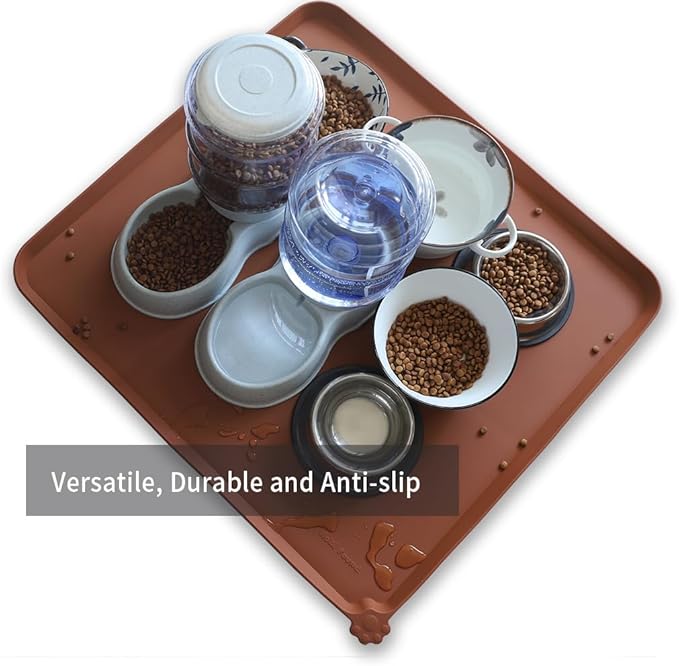 Hoki Found XX-Large Silicone Pet Food Mats Tray