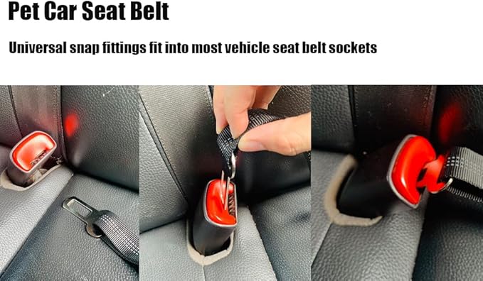 Dog Car Seat Belt Seatbelts Double Head Adjustable