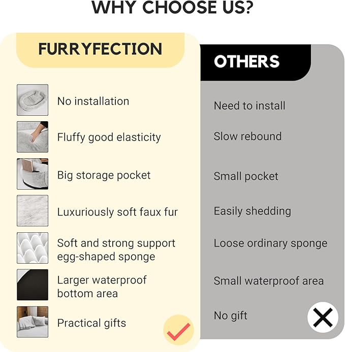 FURRYFECTION Human Dog Bed 71"x45"x14"